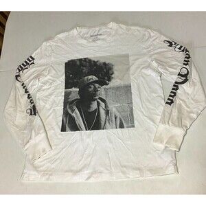 2018 Spanky's Snoop Dogg White Long Sleeve Rap Tec T-Shirt Size Medium
